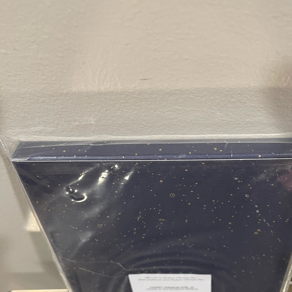 Dior Bag & Hardback Journal Book Holiday Navy Gold Dior Black Zip Mesh Pouch New - Picture 9 of 12